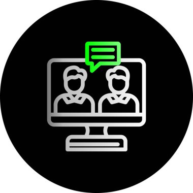 Sohbet simgesi, vektör çizimi