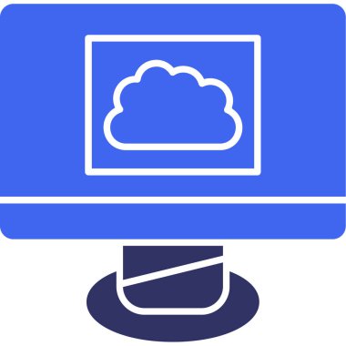 Bulut. Web simgesi basit illüstrasyon