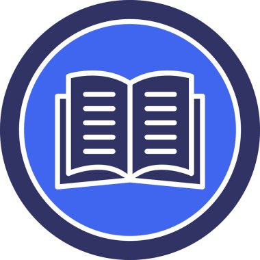 kitap vektör simgesi. Basit düz çizim sembolü