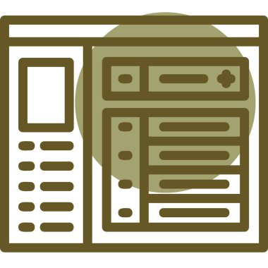 iş kartı simgesi, vektör illüstrasyonu