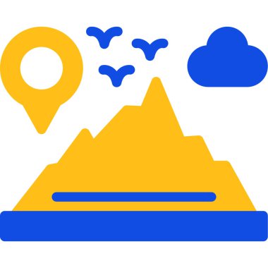 dağ ikonu vektör illüstrasyonu