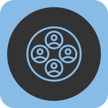 ağ bağlantısı dairesel simgesi