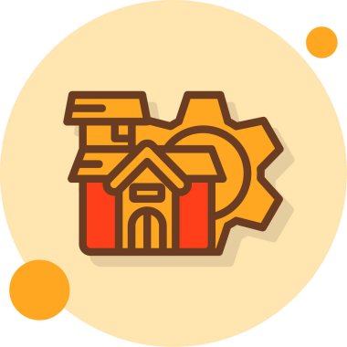 Bina. Web simgesi basit illüstrasyon