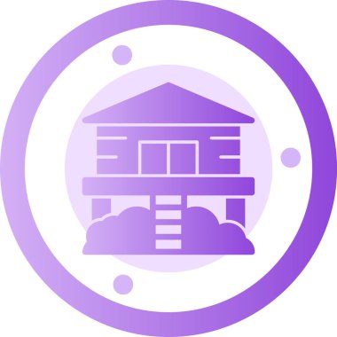 Bina. Web simgesi basit illüstrasyon