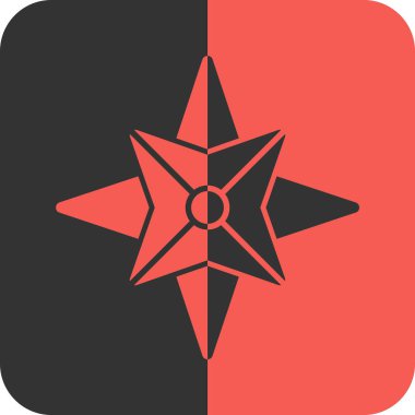 Pusula simgesi soyut arkaplan grubunda izole edildi