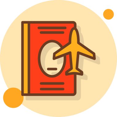 seyahat kitabı ikonu vektör çizimi