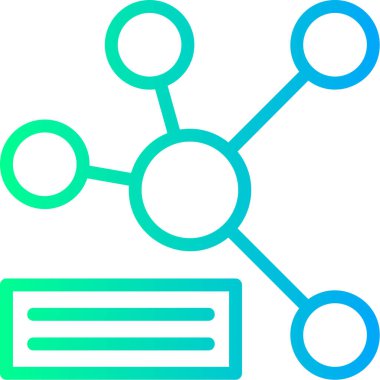 ağ veri teknolojisi simgesi vektör çizimi çizimi