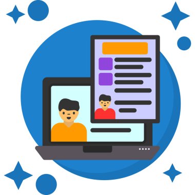 bilgisayar masaüstü ve web simgesi vektör çizimi