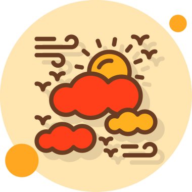 Hava durumu simgesi, vektör illüstrasyonu