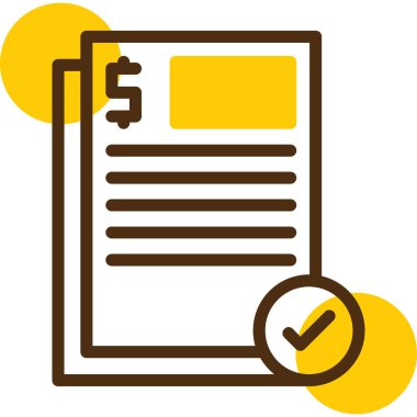 iş sözleşmesi ikonu vektör illüstrasyonu