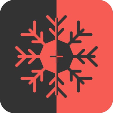 vektör kar tanesi simgesi illüstrasyonu