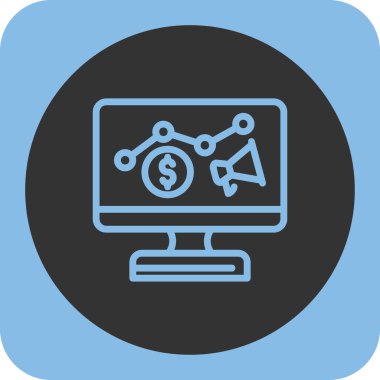 Ekran simgesi vektör illüstrasyonunu izle