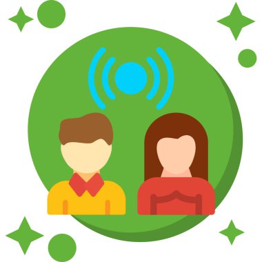 Mobil simgeye sahip çift