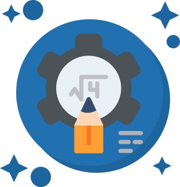 Bir dişli simgesinin vektör illüstrasyonu