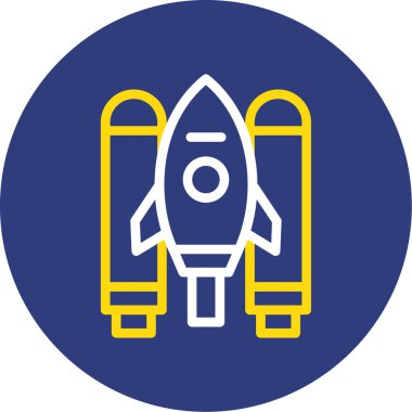 roket ikonu vektör illüstrasyonu