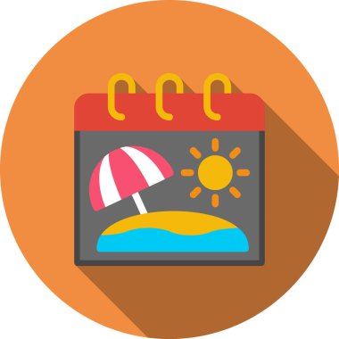 Bir plaj simgesinin vektör çizimi