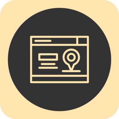 tarayıcı simgesi, vektör illüstrasyonu