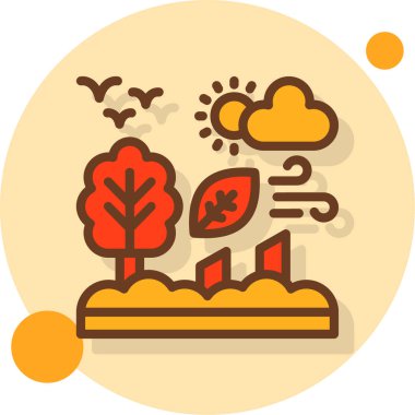 sonbahar yaprakları vektör simgesi