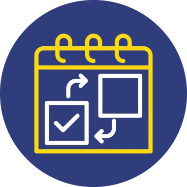 Takvim simgesinin vektör illüstrasyonu