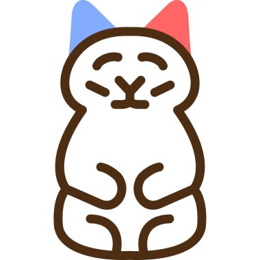 Doldurulmuş kedi simgesi - taslak biçimi