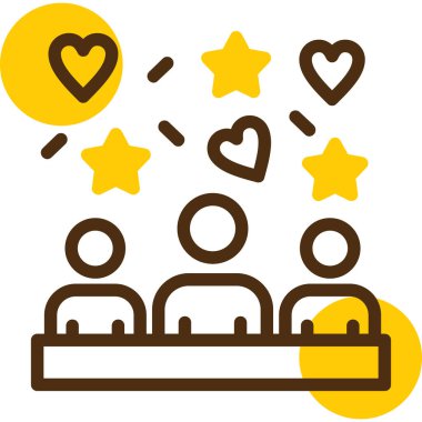 Bir grup insanın vektör çizimi