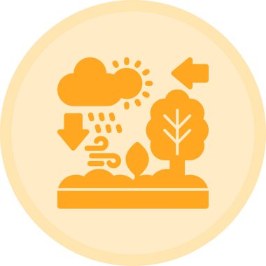 Bir ağaç simgesinin vektör illüstrasyonu