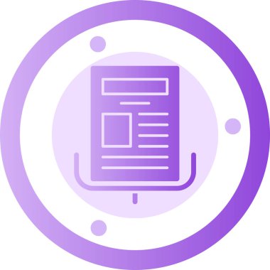 Belge. Web simgesi basit illüstrasyon