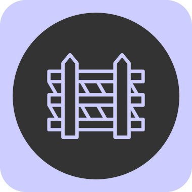 Soyut arkaplanda bariyer simgesi izole edildi