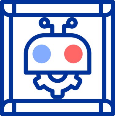 robot ikon vektör illüstrasyonu