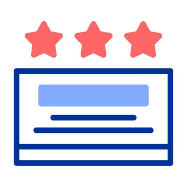 derecelendirme web simgesi, basit vektör illüstrasyonu