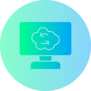 Bulut simgesinin vektör illüstrasyonu