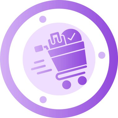 Alışveriş poşeti simgesi, vektör illüstrasyonu