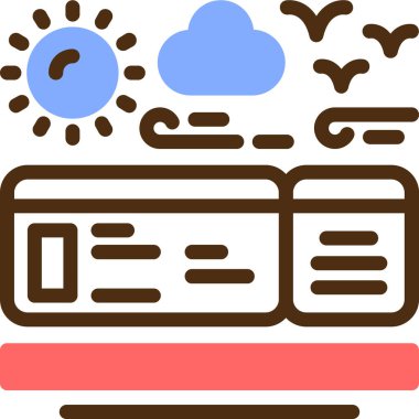 Güneş Ağı simgesi basit illüstrasyon