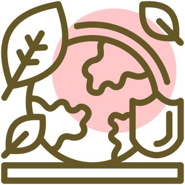 Ağaç simgesinin vektör illüstrasyonu