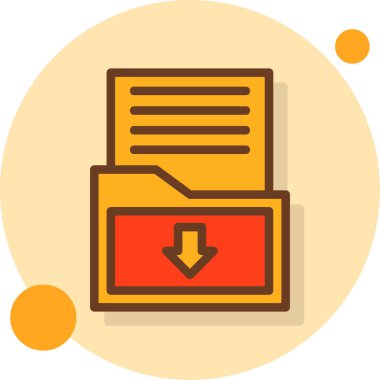 belge indirme simgesi vektör çizimi