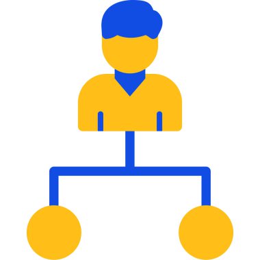 Çubuk figürlü bir iş adamı. vektör simgesi