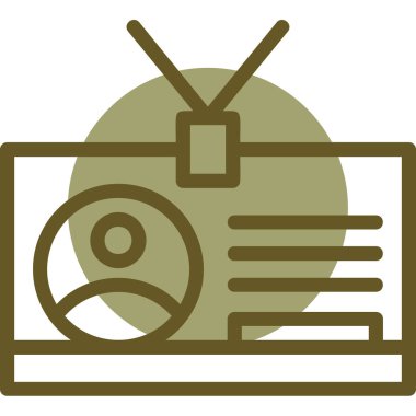 TV simgesi vektör illüstrasyonu