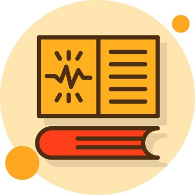 Kitap. Web simgesi basit illüstrasyon