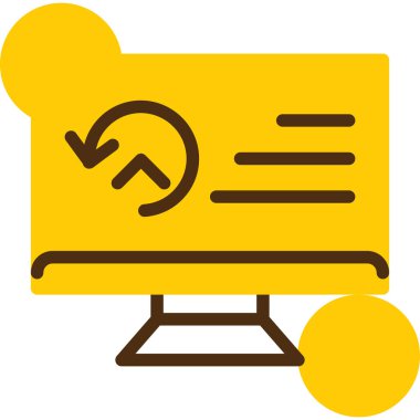 Sarı bir simgenin vektör illüstrasyonu