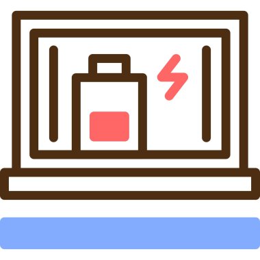 Pil. Web simgesi basit illüstrasyon