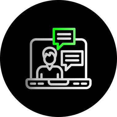 vektör sohbet simgesi, vektör illüstrasyonu