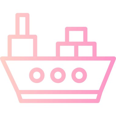 kargo gemisi vektör simgesi modern resimleme