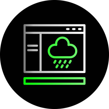 Web bulut simgesi, vektör illüstrasyonu