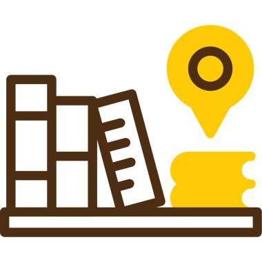 konum pin haritası simgesi ana hat biçiminde