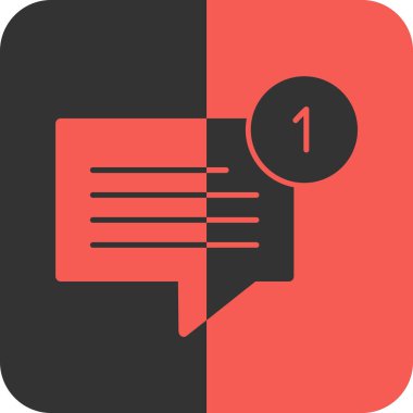 Sohbet baloncuğu simgesi soyut bir grupta izole edildi