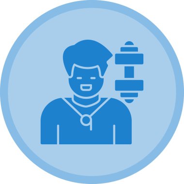 Fitness Eğitmeni, vektör çizimi