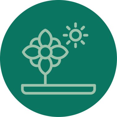 çiçek simgesi vektör illüstrasyonu