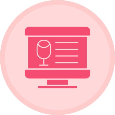 Şarap. Web simgesi basit illüstrasyon