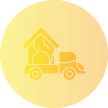 Çatısı olan bir kamyonun vektör çizimi