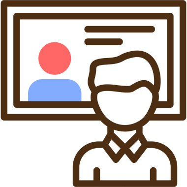 Video konferansı. Basit resimleme